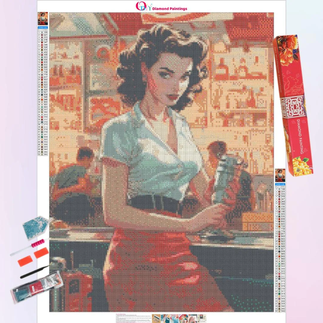 A Charming Lady in the Bar