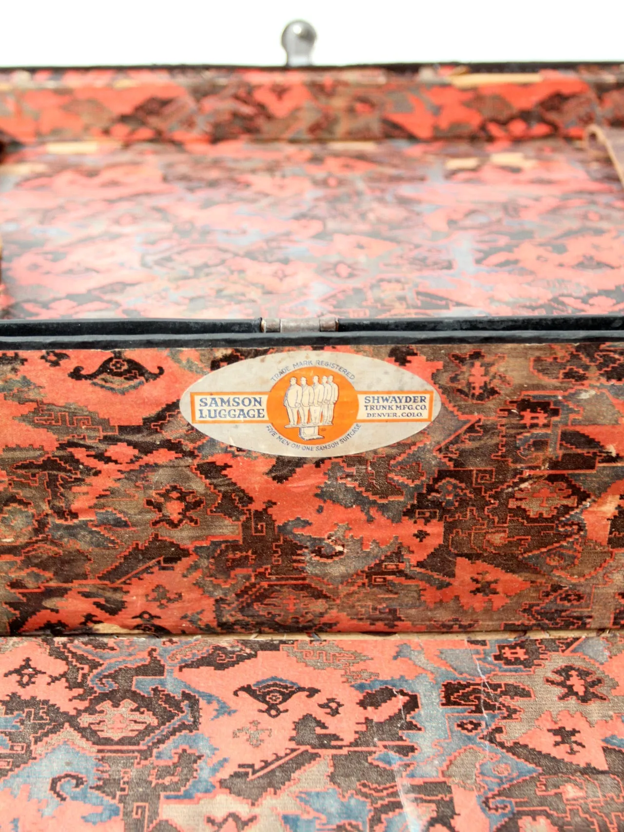 antique black suitcase