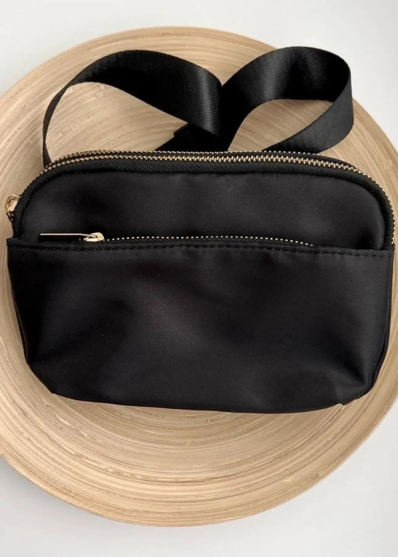 Beth Black Crossbody Fanny Pack
