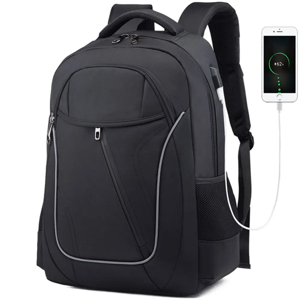 Business Backpack for Men Cmmerical Oxford Bag with USB Charging Port Top Level