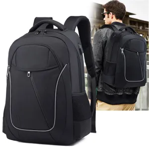 Business Backpack for Men Cmmerical Oxford Bag with USB Charging Port Top Level