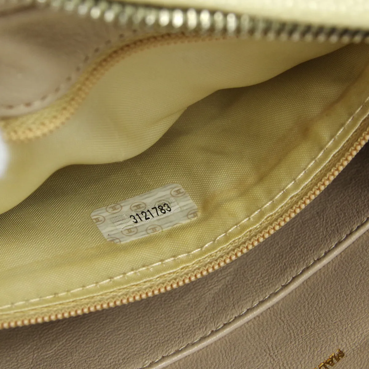 CHANEL 1994-1996 Triple CC Camera Bag Small Ivory Caviar 17405