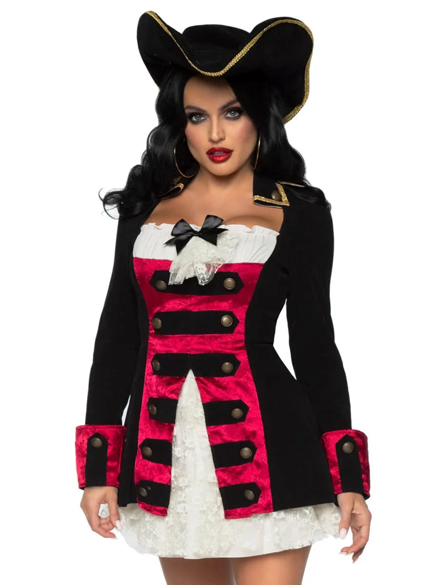 Charming Pirate Captain Deluxe Womens Costume