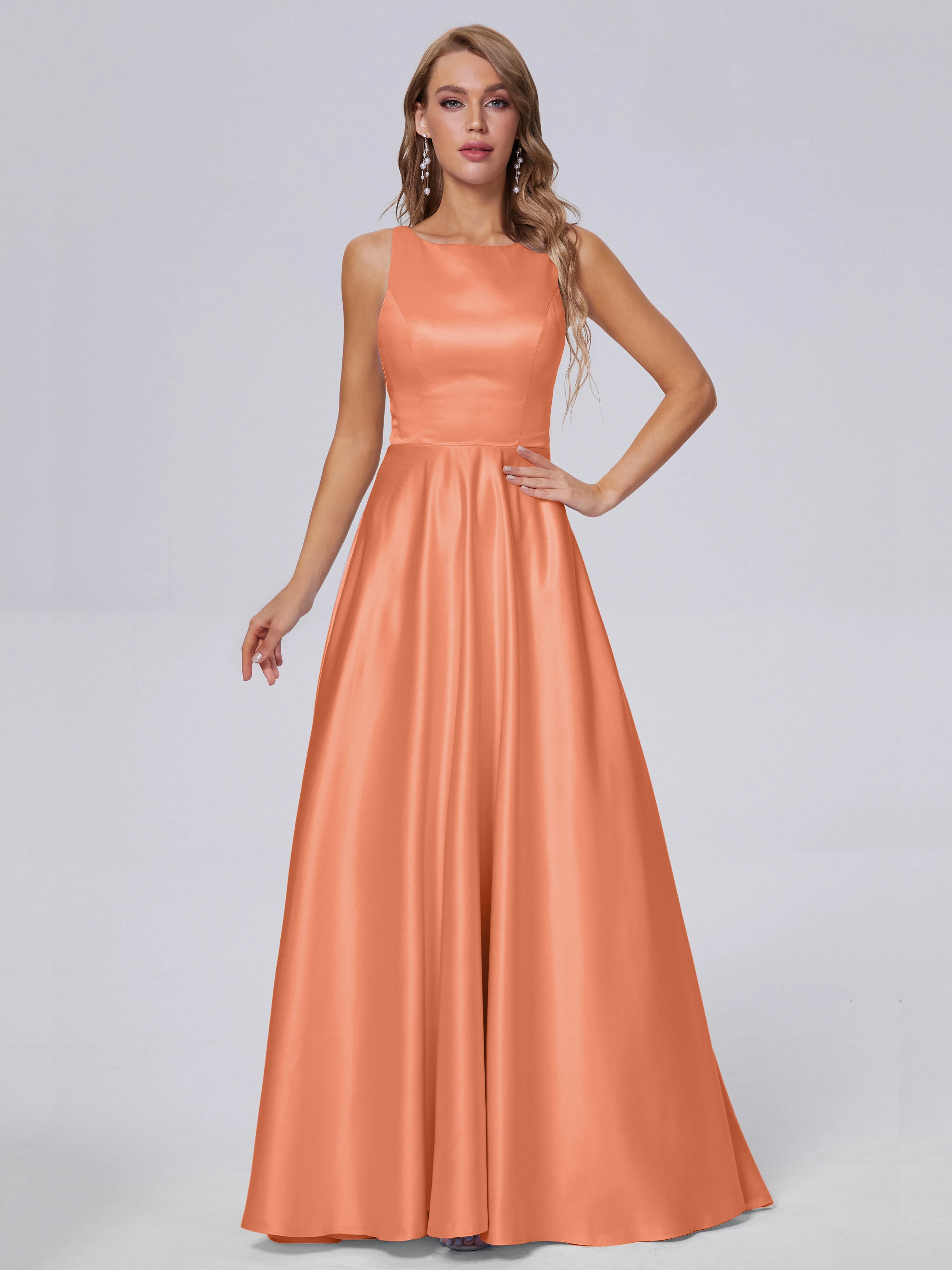 Charming Sleeveless Satin Bridesmaid Dresses