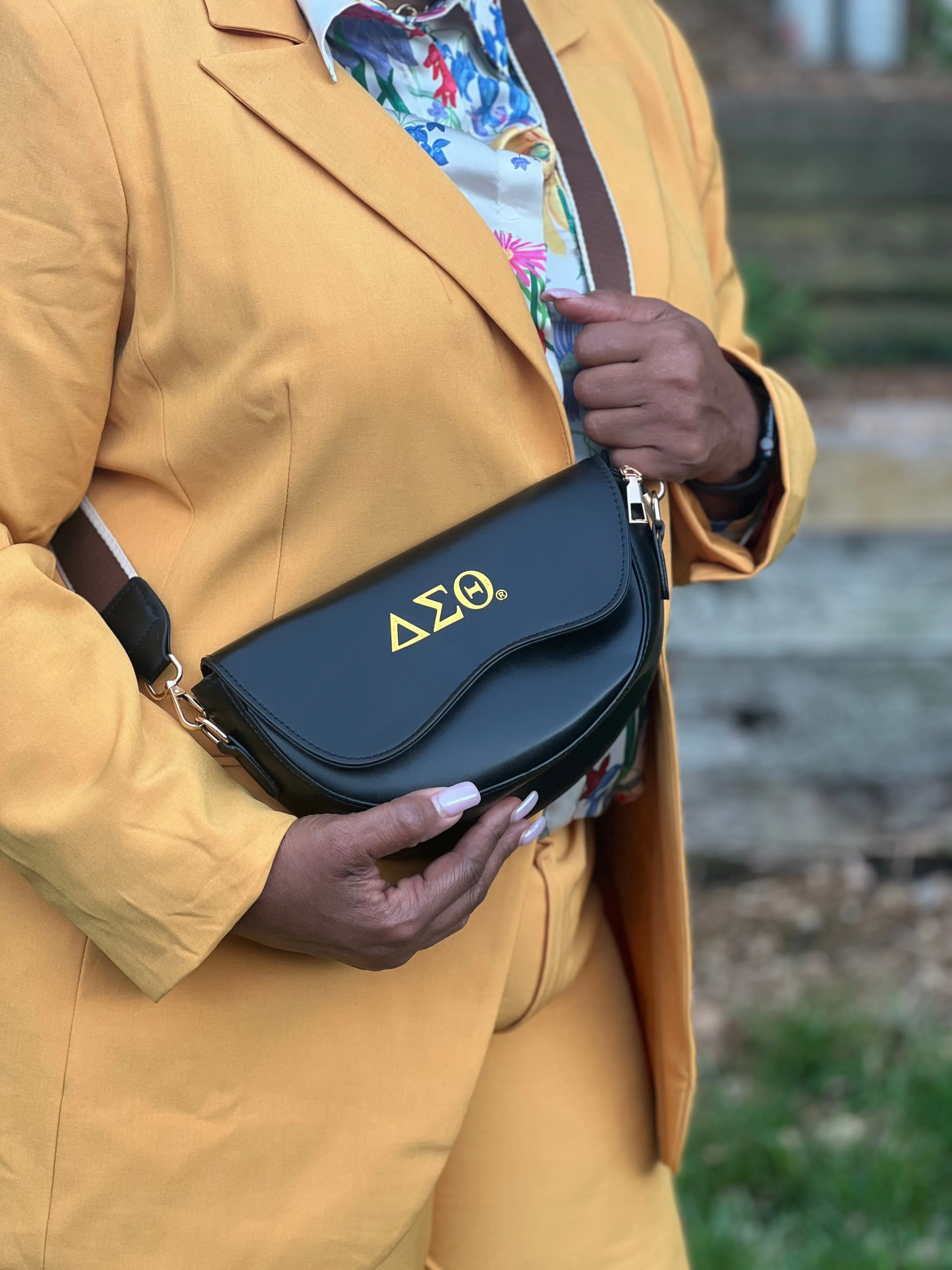 DST GOLD STAMPED ΑΣΘ Black Bag