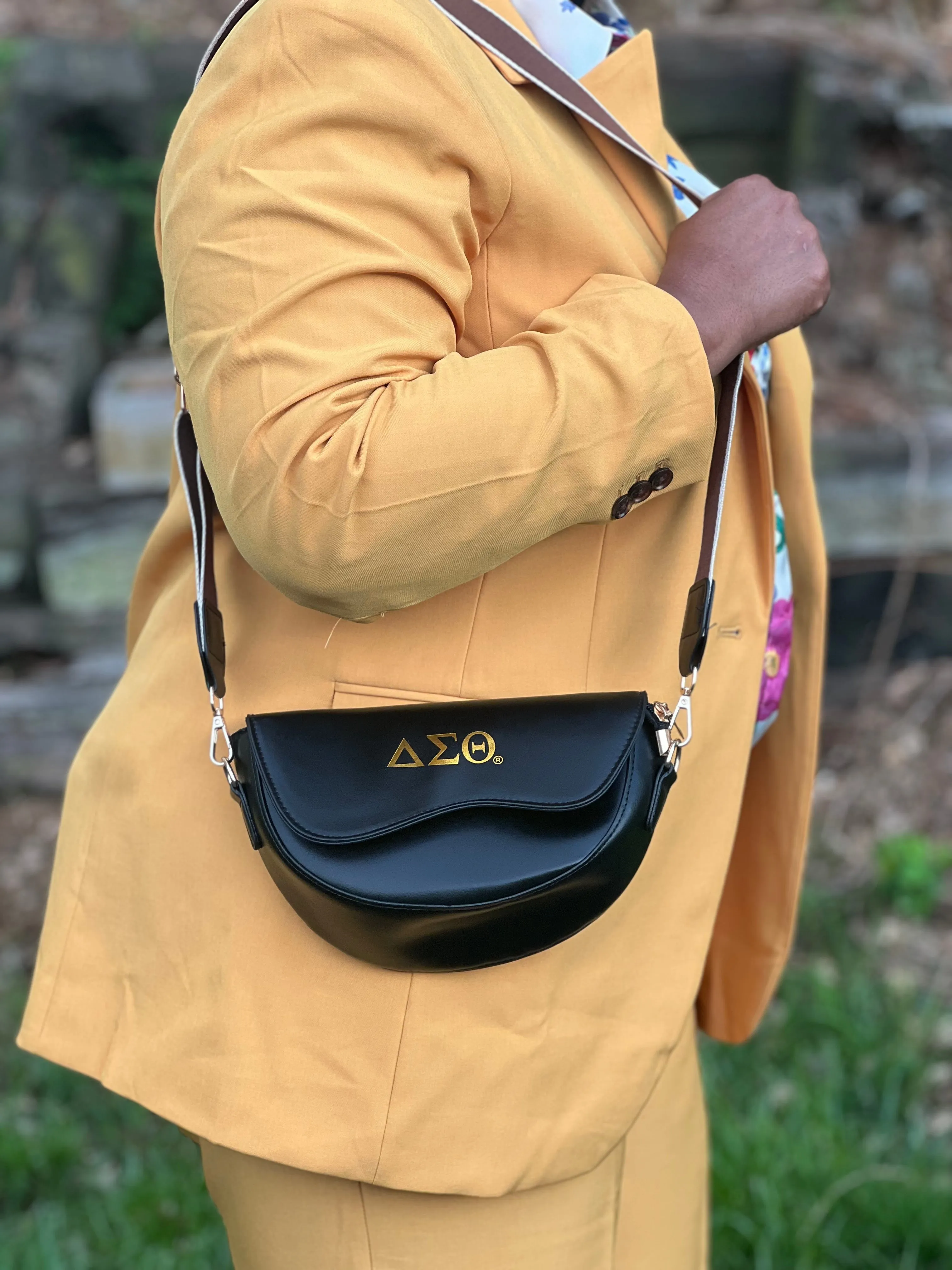 DST GOLD STAMPED ΑΣΘ Black Bag