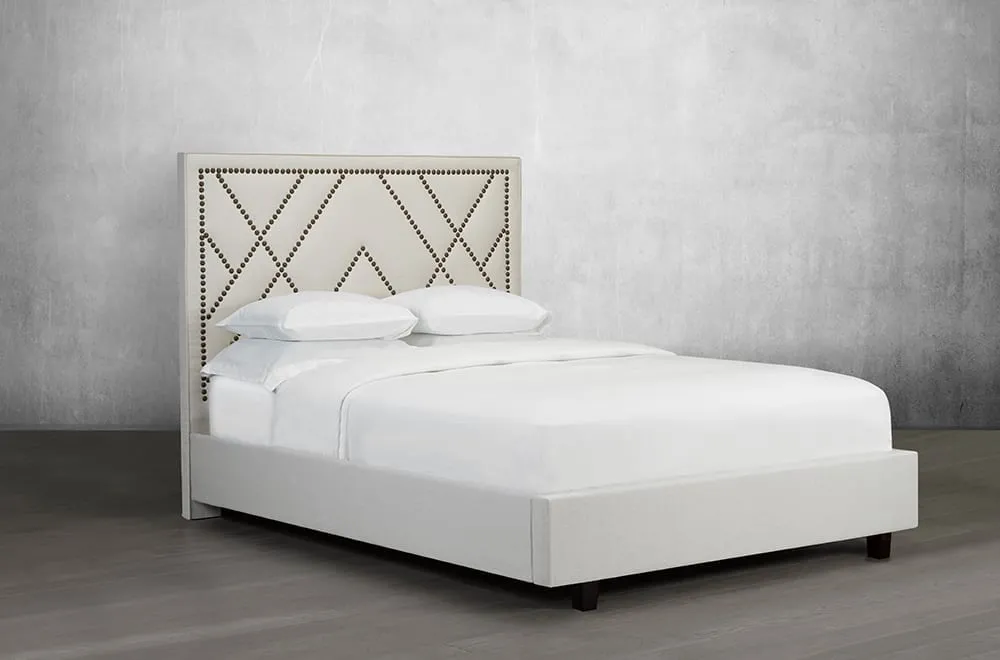 Elegantly designed bed with Art Decor Aesthetic