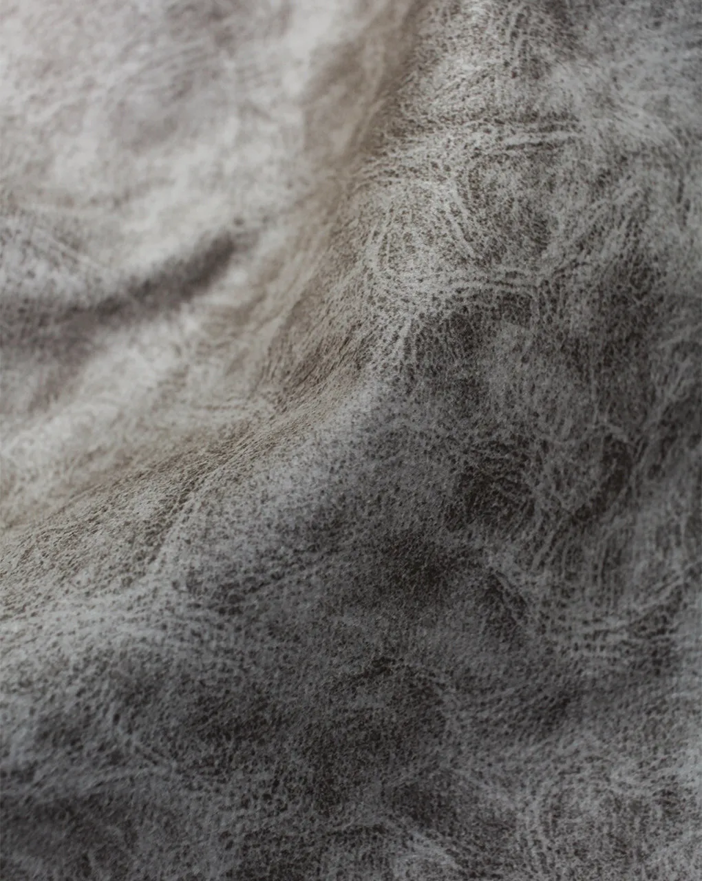 GREY POLYESTER SUEDE PRINTED FABRIC
