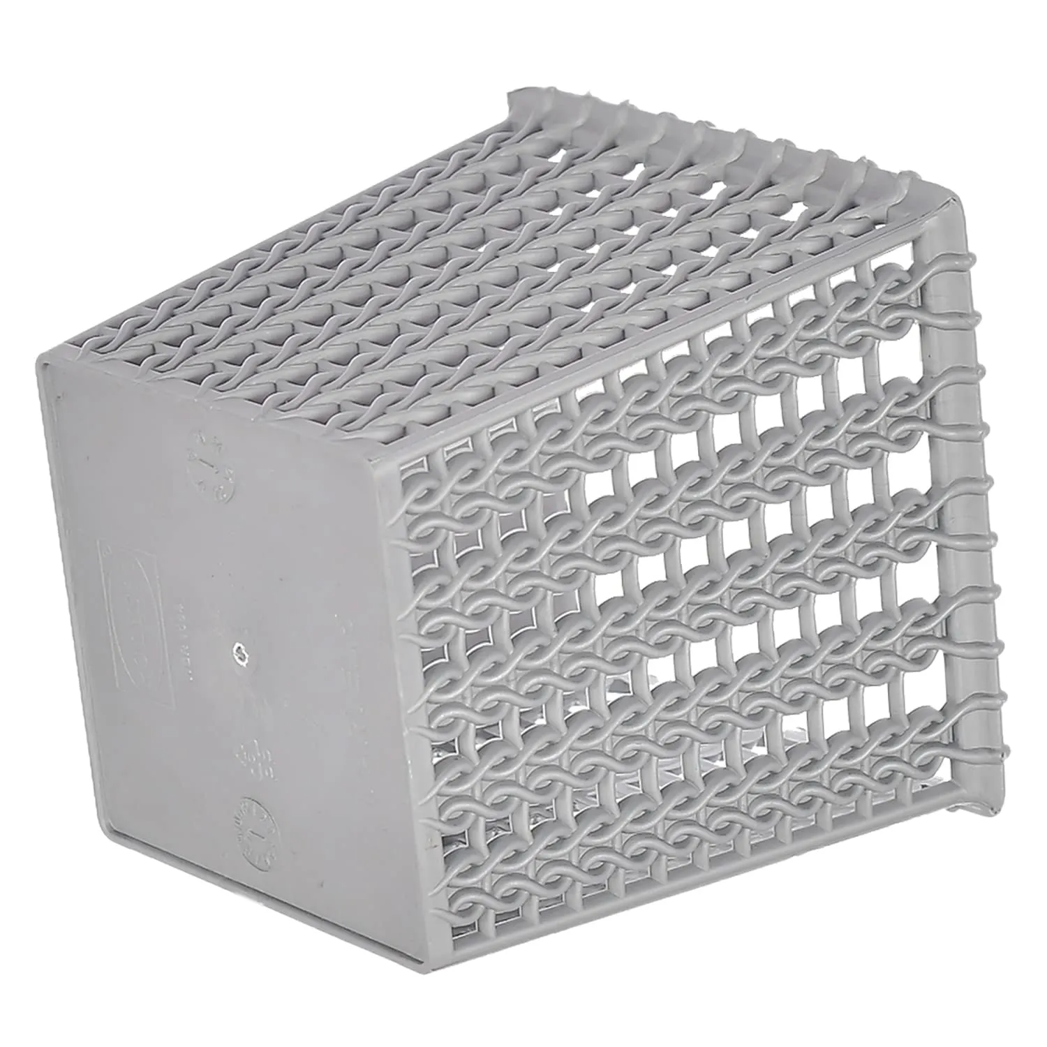 Heart Home Square Shape M 5 Multipurpose Plastic Holder/Organizer/Stand for Kitchen, Bathroom, Office Use - Pack of 4 (Grey)-46HH0449