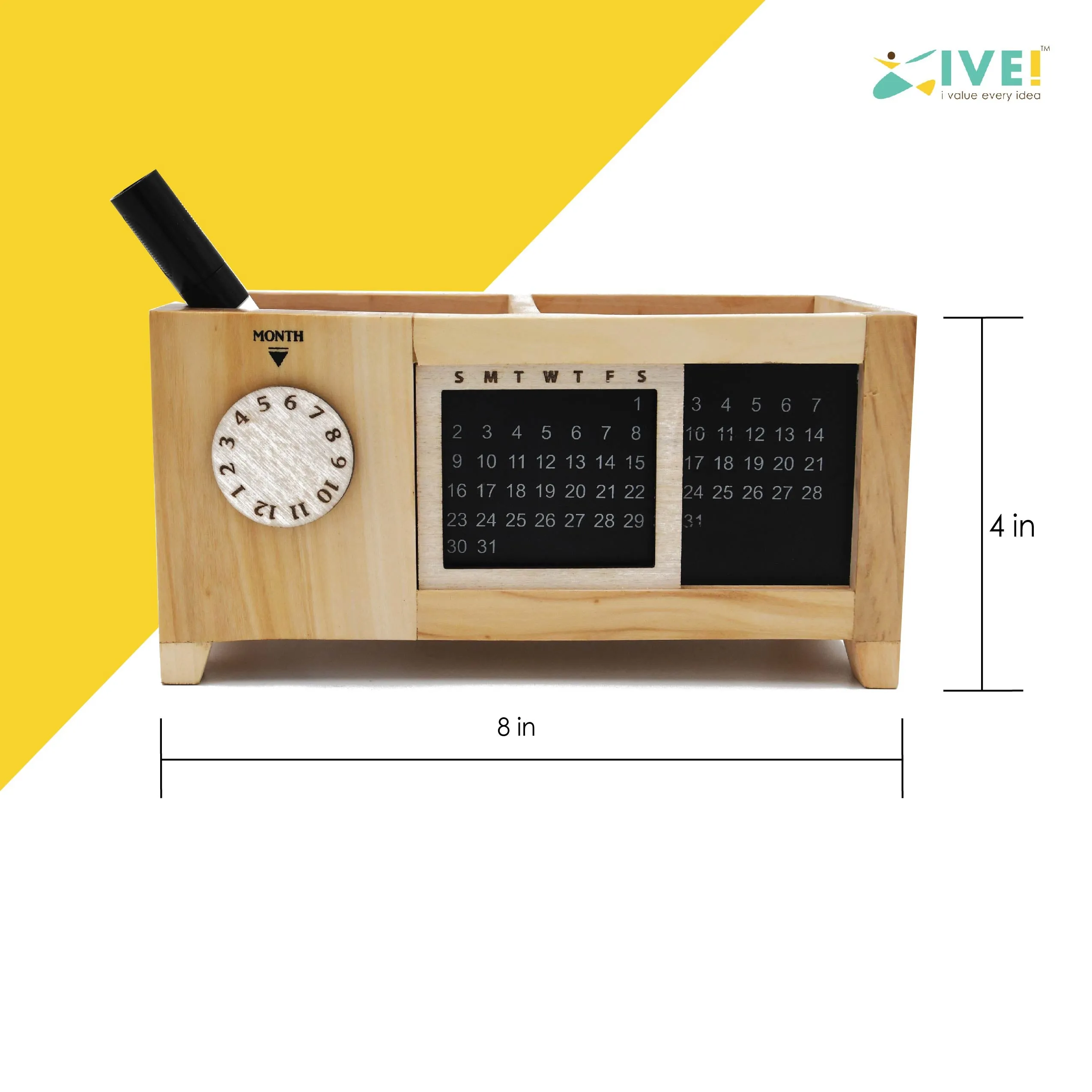 IVEI Stationery Holder with Perpetual Calendar