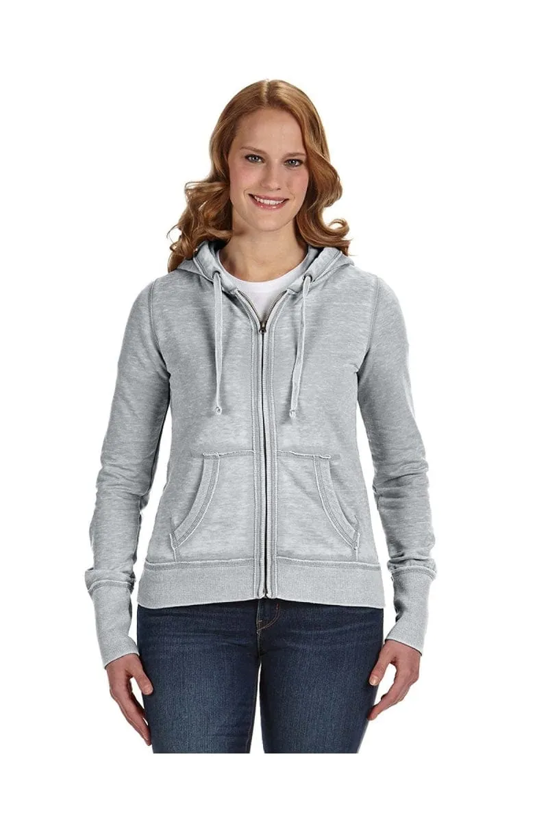 J America JA8913: Ladies' Zen Full-Zip Fleece Hood