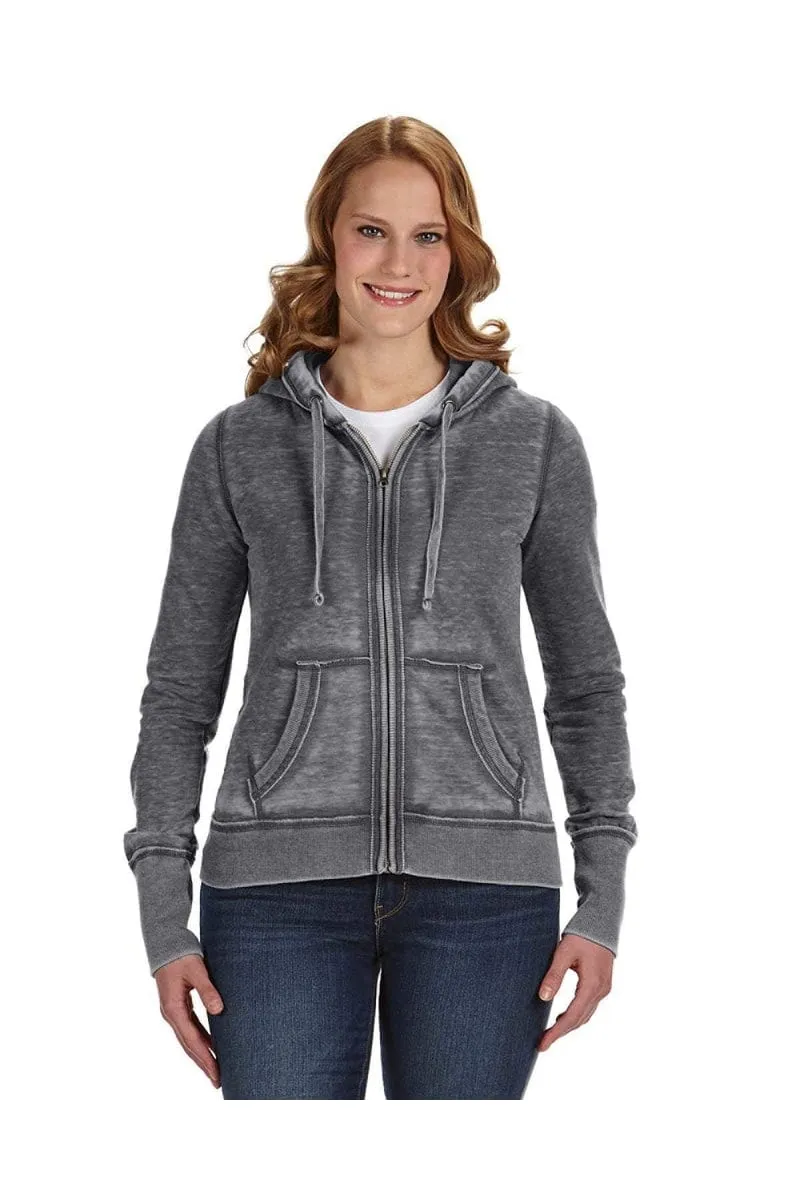 J America JA8913: Ladies' Zen Full-Zip Fleece Hood