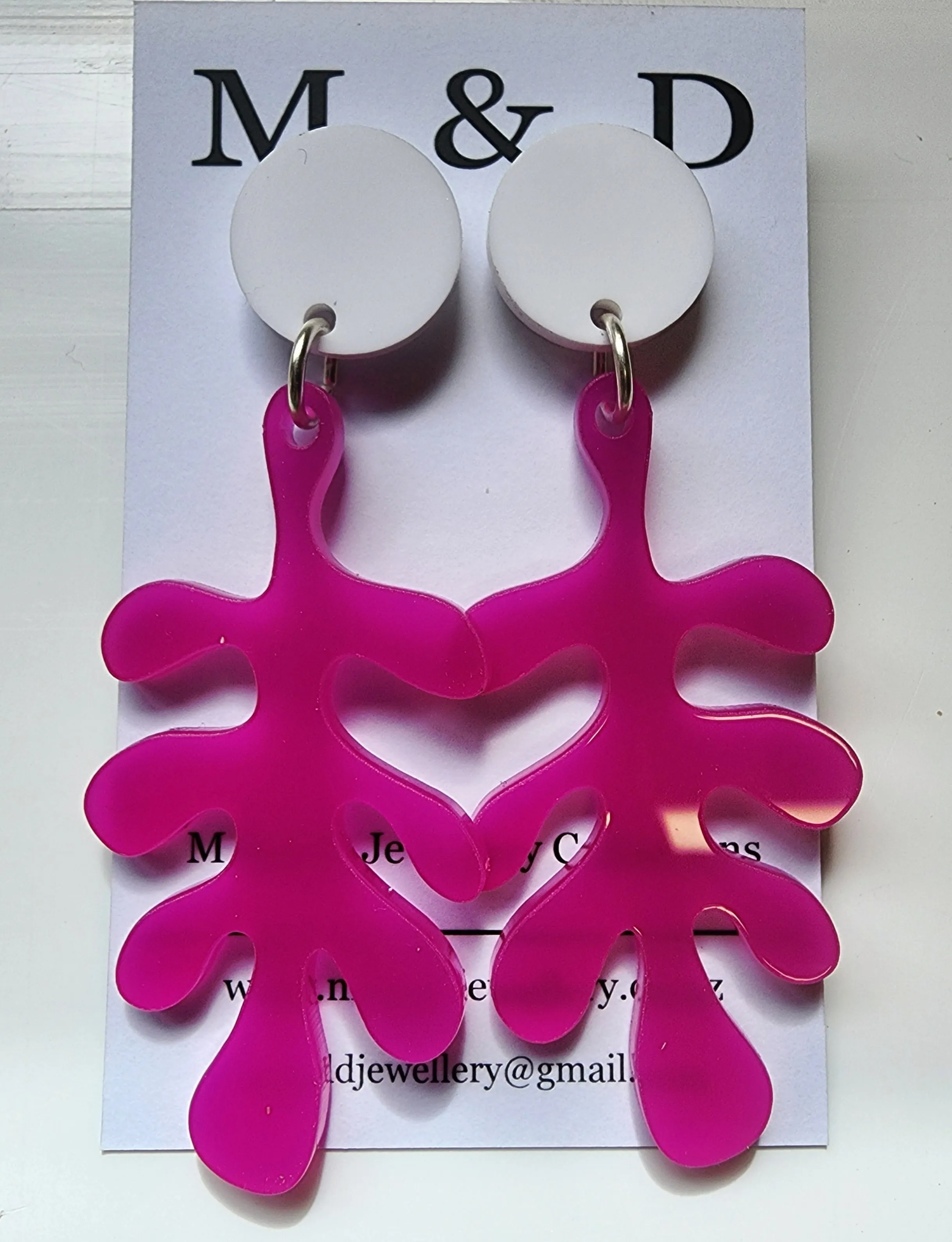 Jelly Fern Stud Dangles
