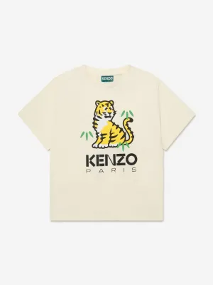 KENZO Boys Kotora T-Shirt in Ivory