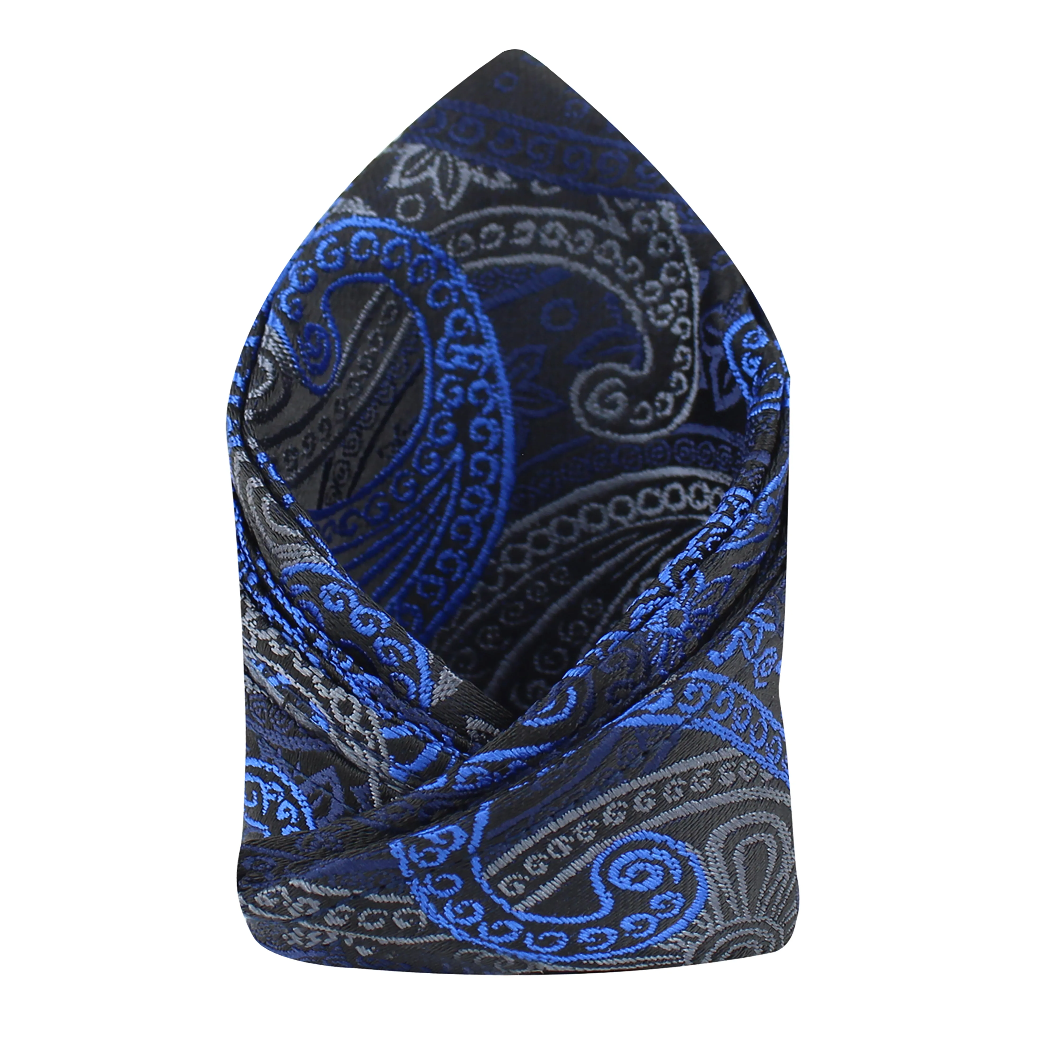 Kovove The Paisley Fever Blue Pocket Square For Men