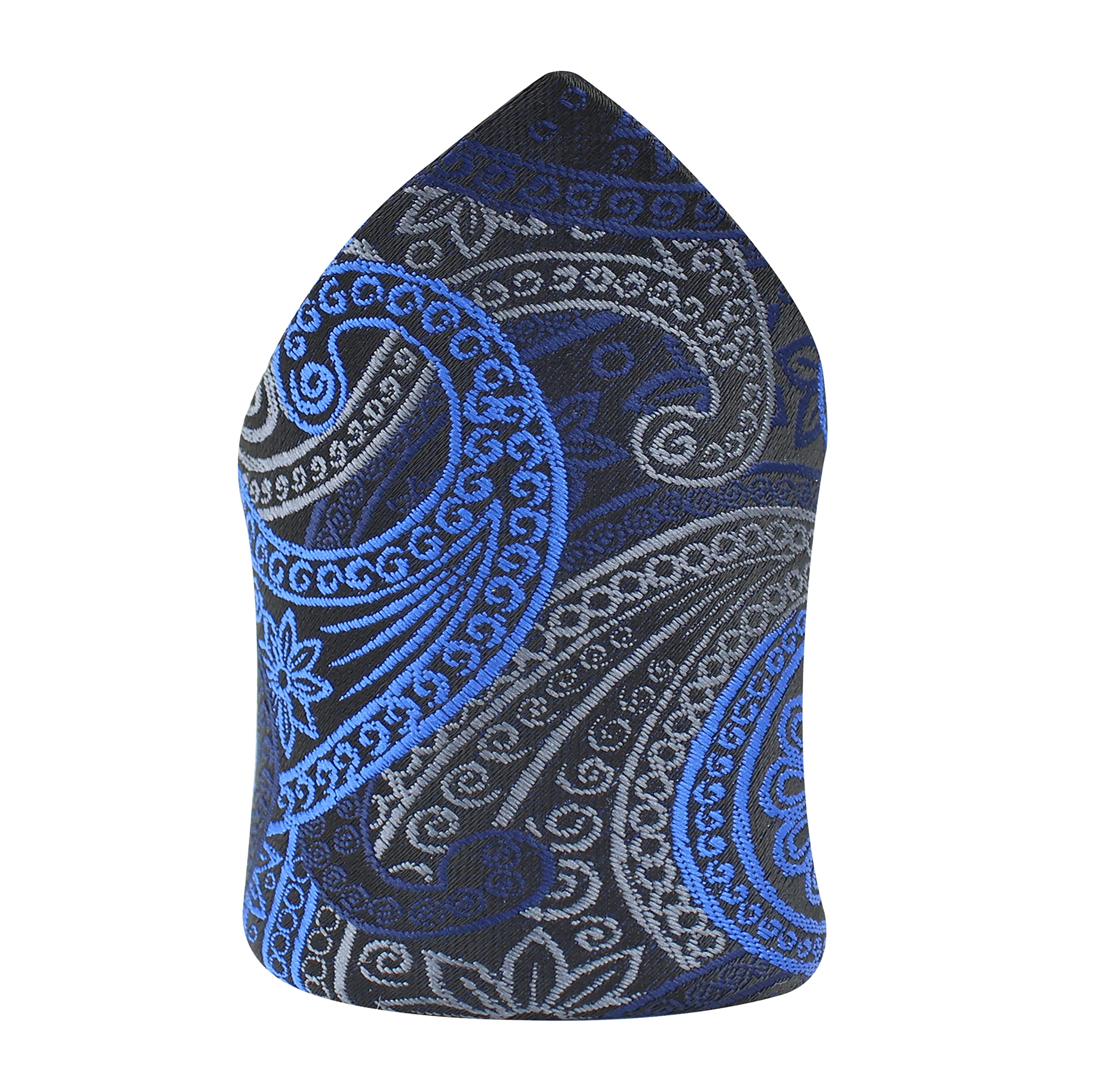Kovove The Paisley Fever Blue Pocket Square For Men