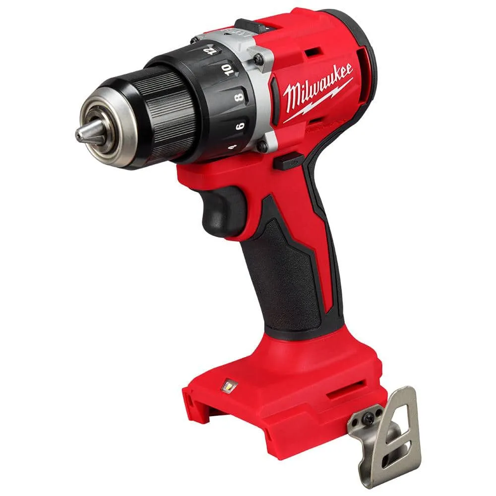 M18 18V Lithium-Ion Brushless Cordless 1/2 in. Compact Drill/Driver Kit - Battery, Charger & Tool Bag