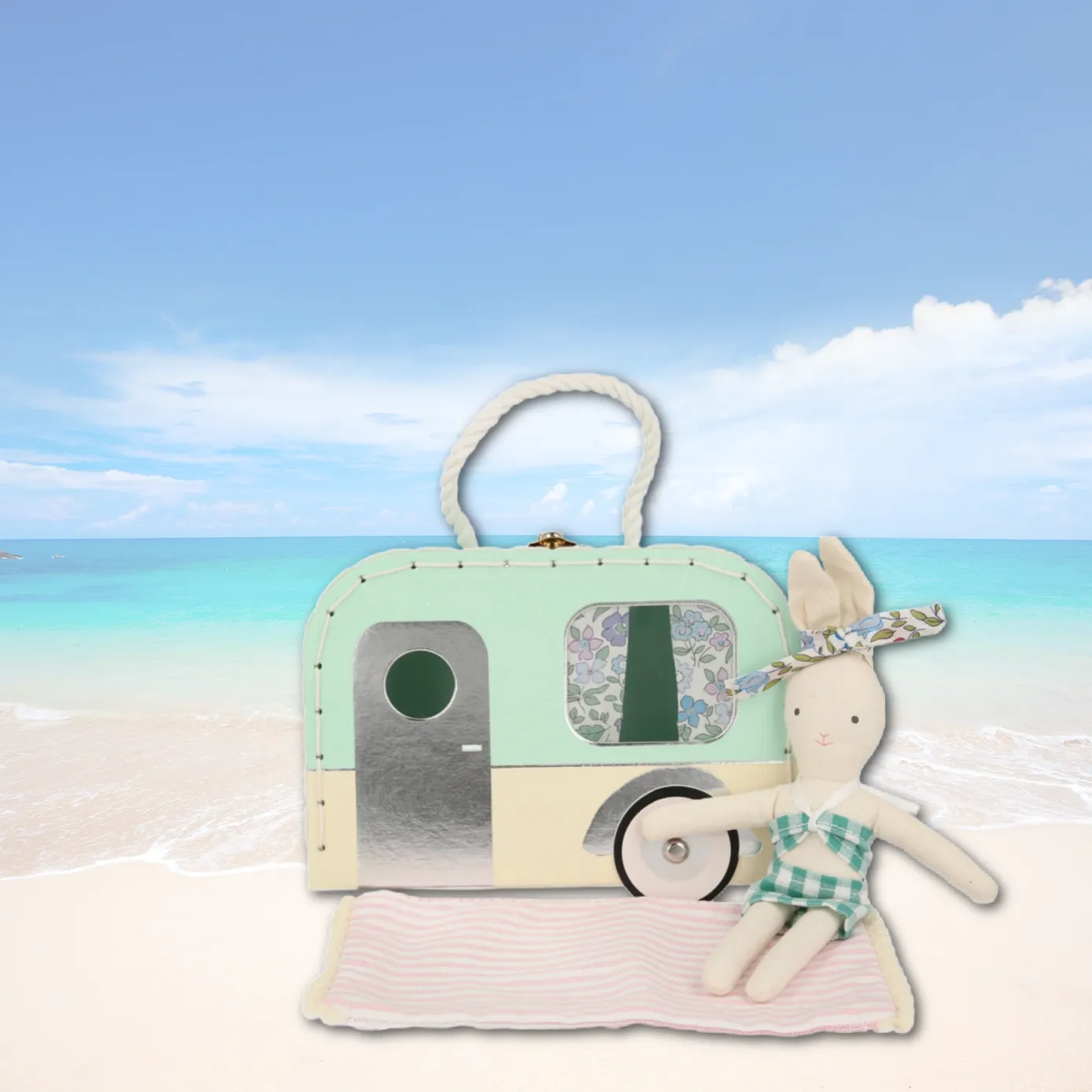 Mini Suitcase Doll Set - Caravan Bunny