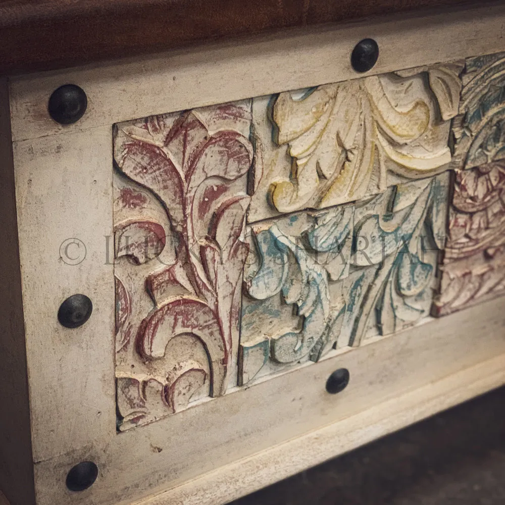 Multicolor Carved Box