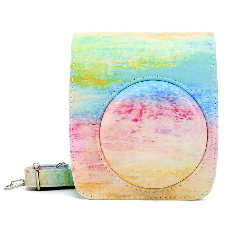 Pikxi Fujifilm Instax Mini 90 Camera Leather Case Bag Cute Designs