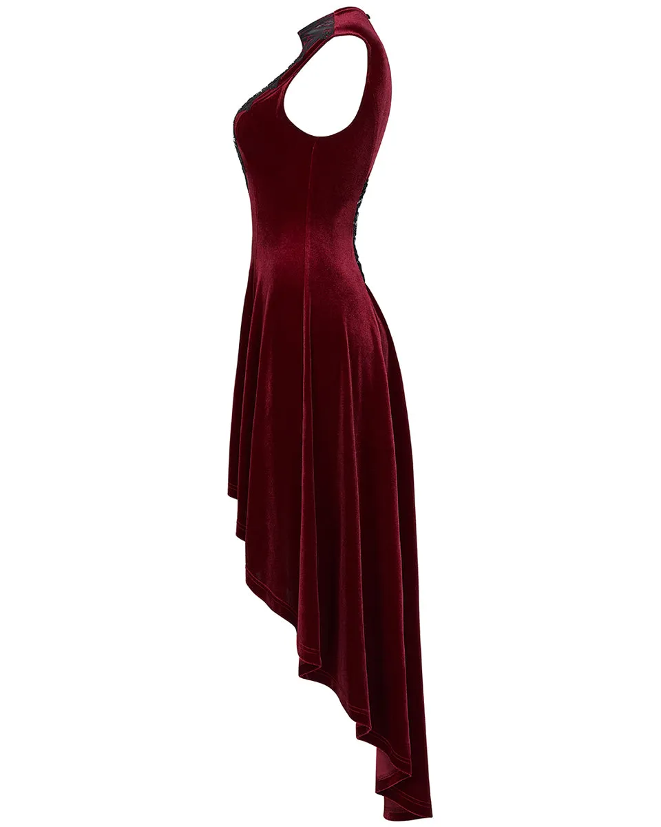 Punk Rave Scarlet Seduction Gothic Evening Dress - Red