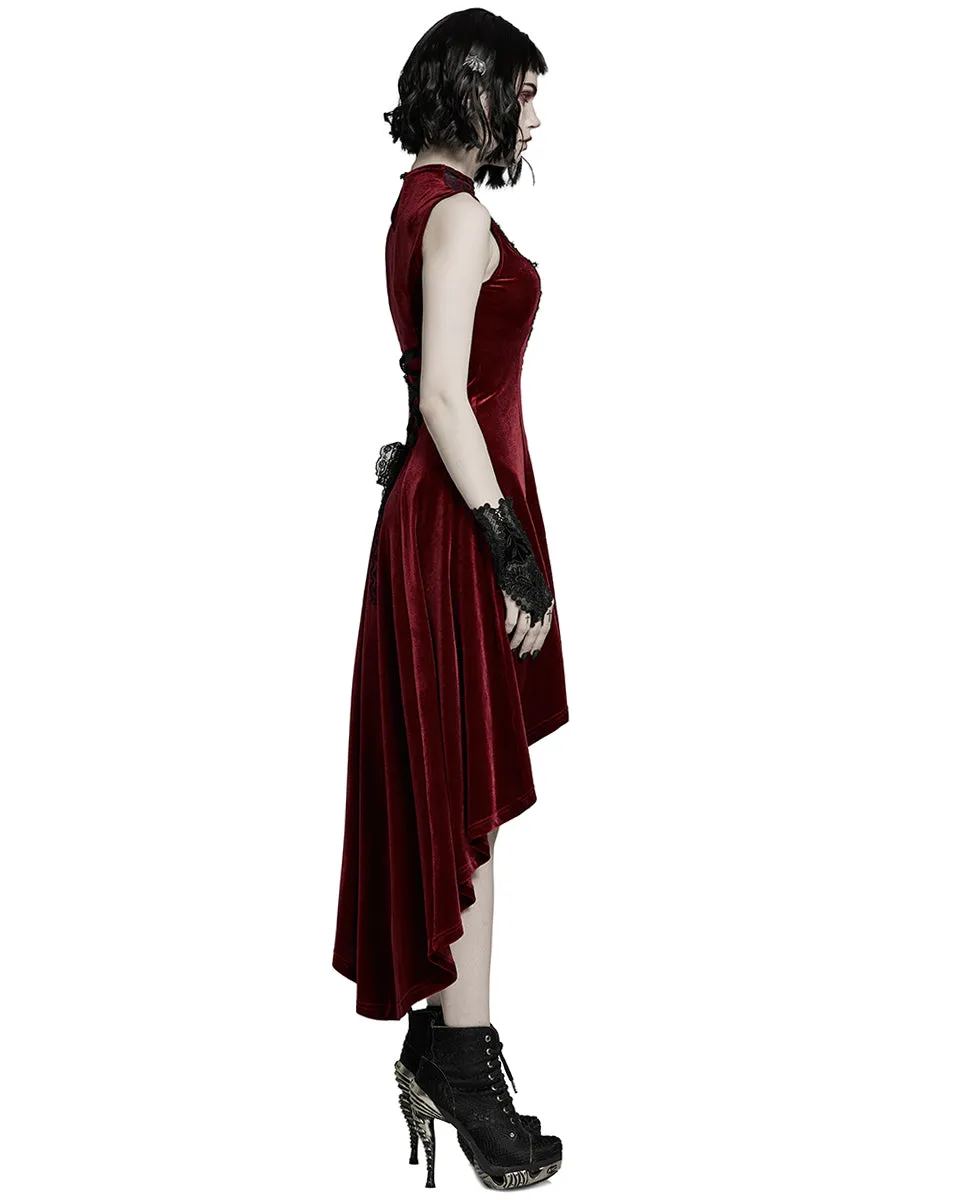 Punk Rave Scarlet Seduction Gothic Evening Dress - Red