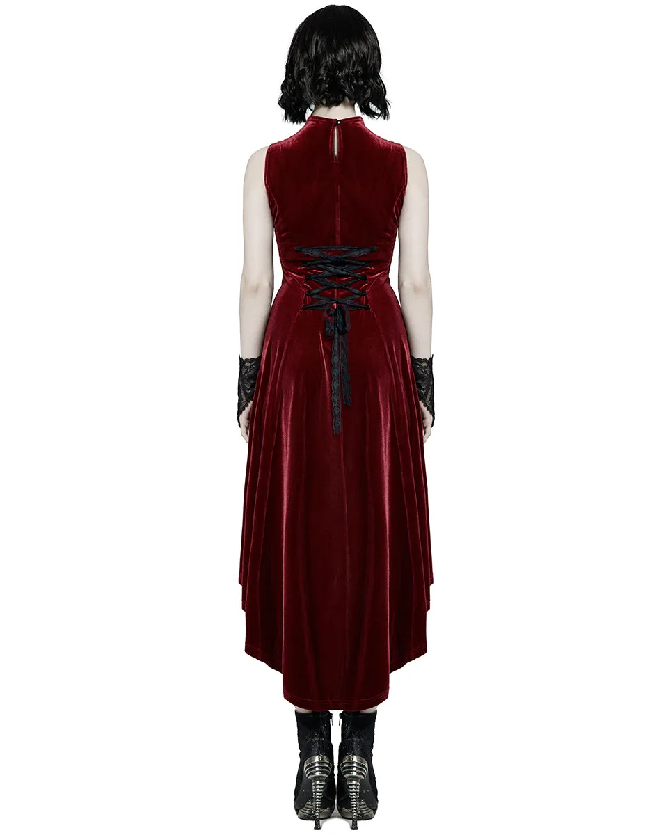 Punk Rave Scarlet Seduction Gothic Evening Dress - Red