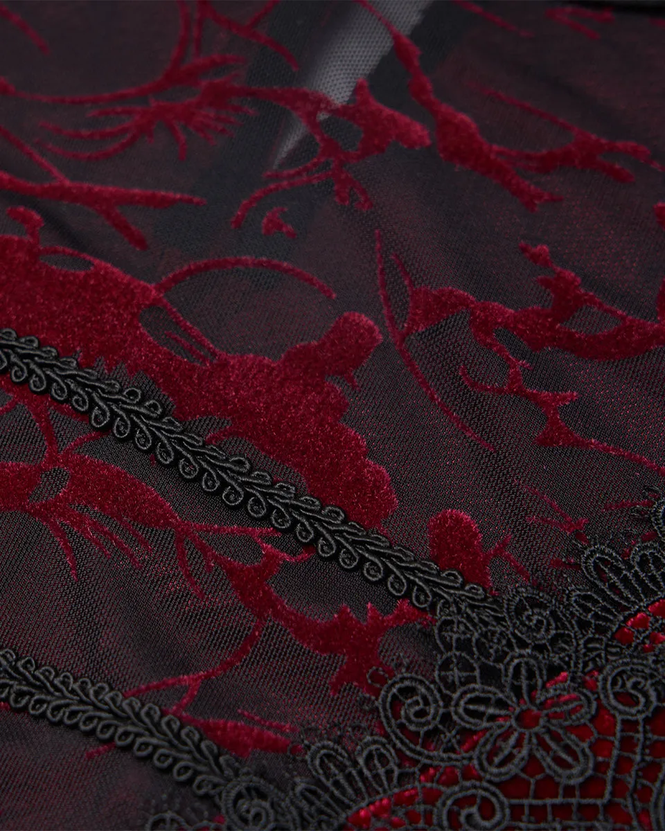 Punk Rave Scarlet Seduction Gothic Evening Dress - Red