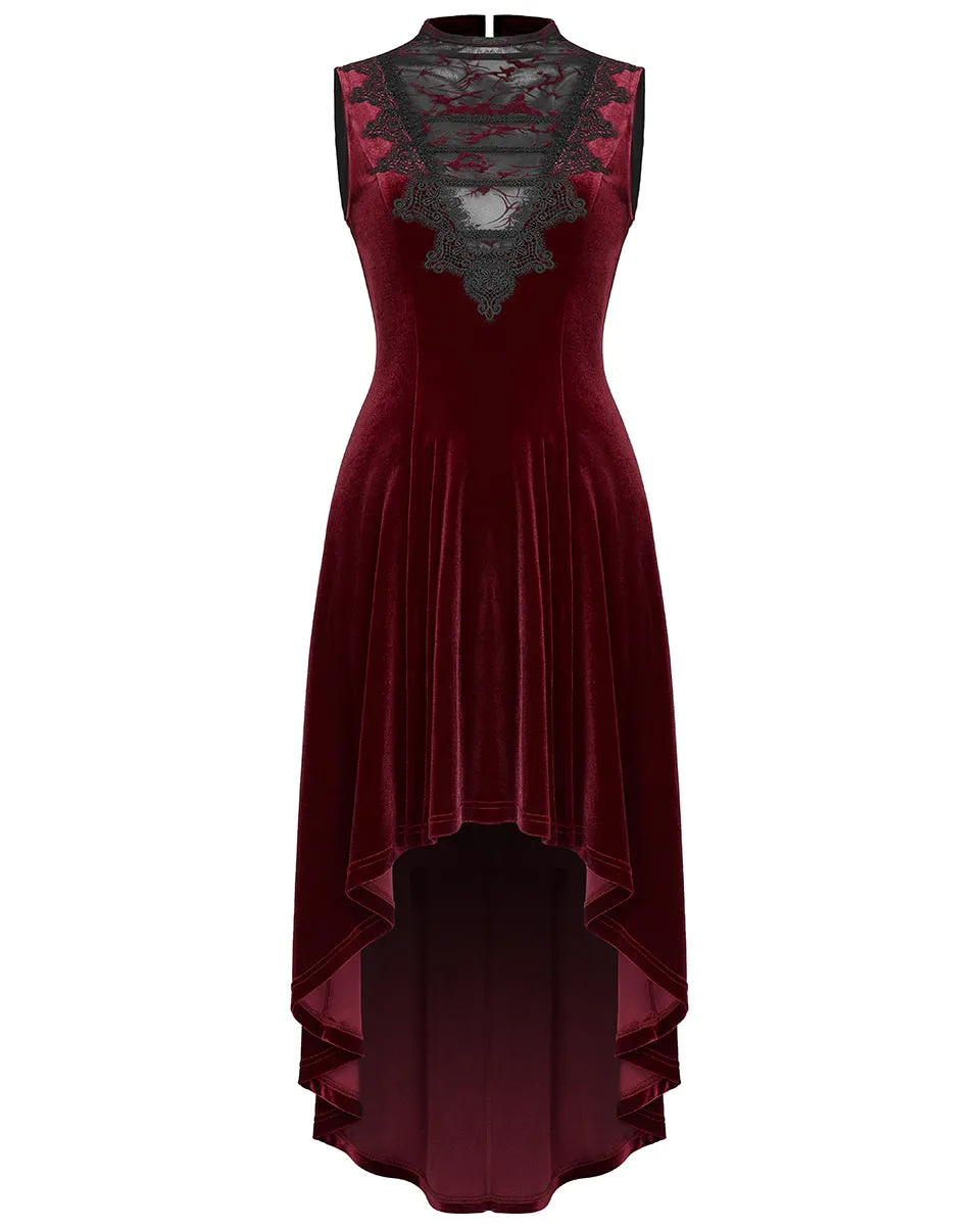 Punk Rave Scarlet Seduction Gothic Evening Dress - Red