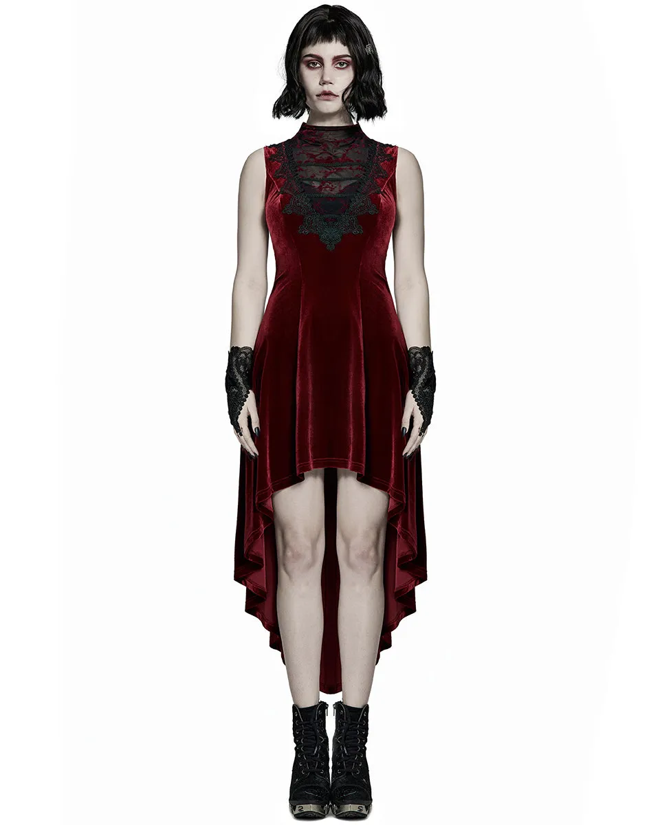 Punk Rave Scarlet Seduction Gothic Evening Dress - Red