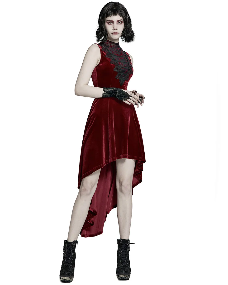 Punk Rave Scarlet Seduction Gothic Evening Dress - Red