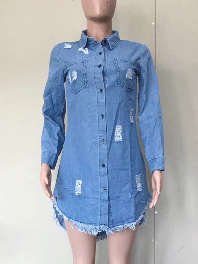 Ripped Charming Denim Shorts