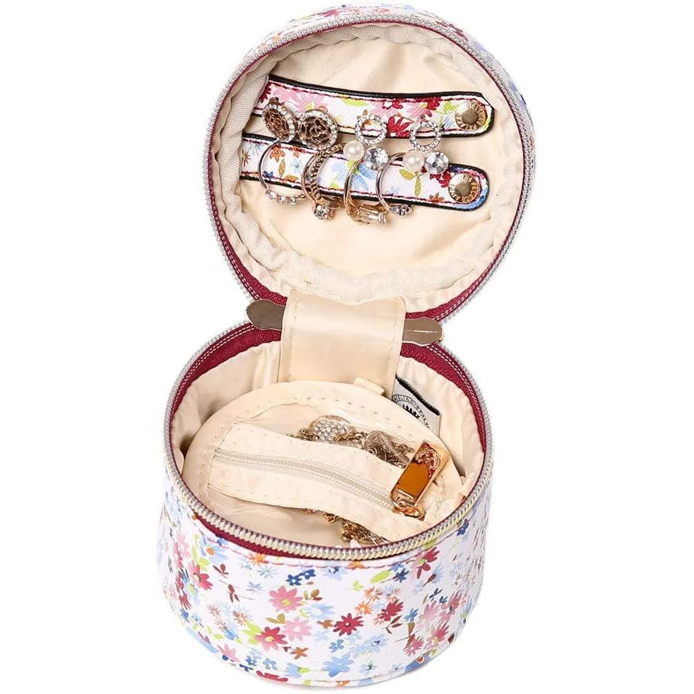 Round Jewelry Case Blossom Wine
