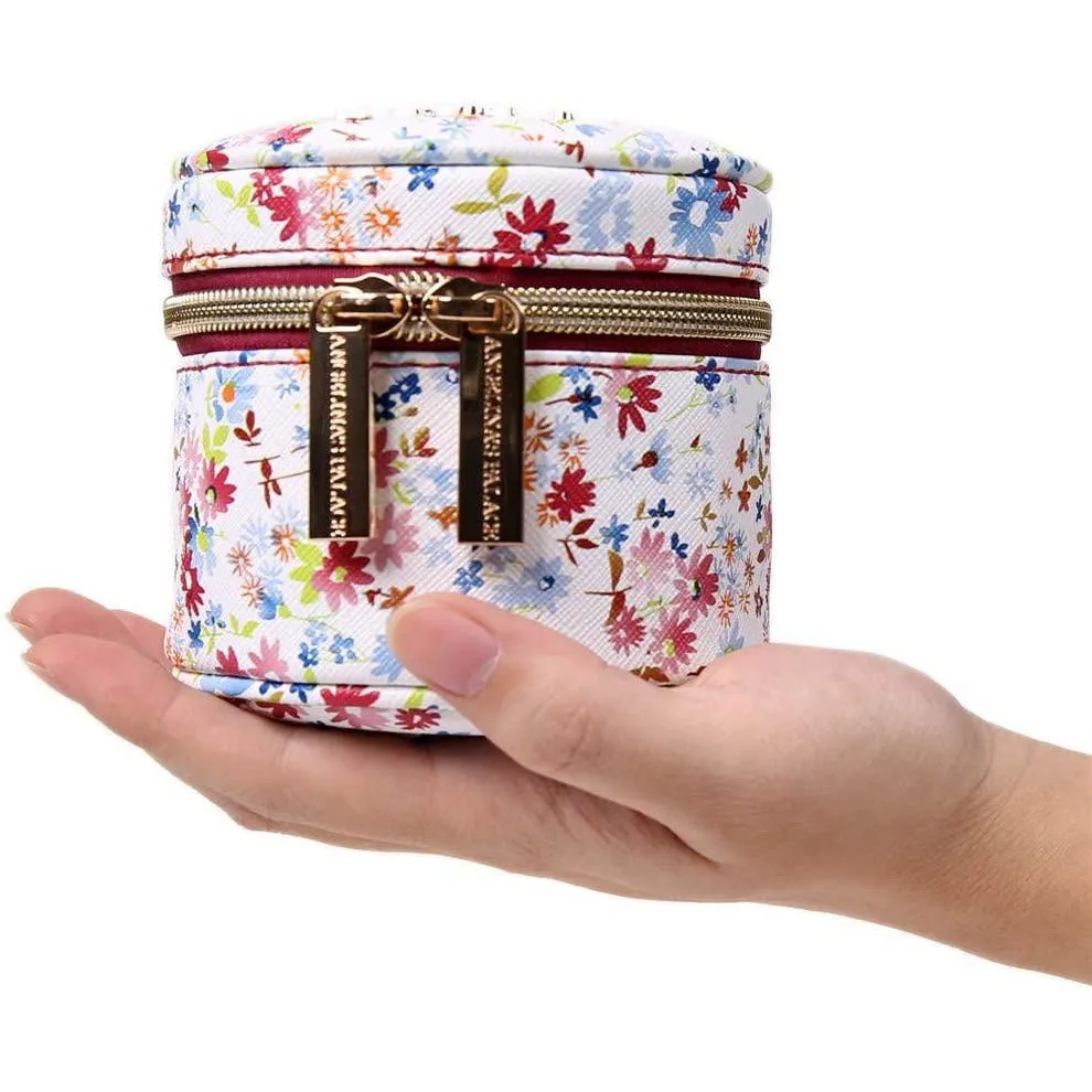 Round Jewelry Case Blossom Wine