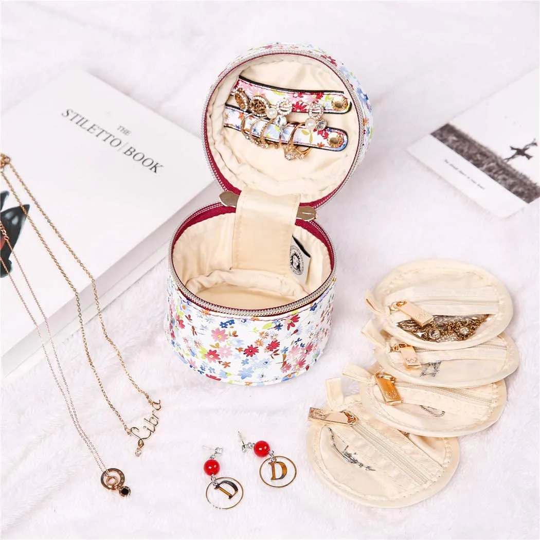 Round Jewelry Case Blossom Wine