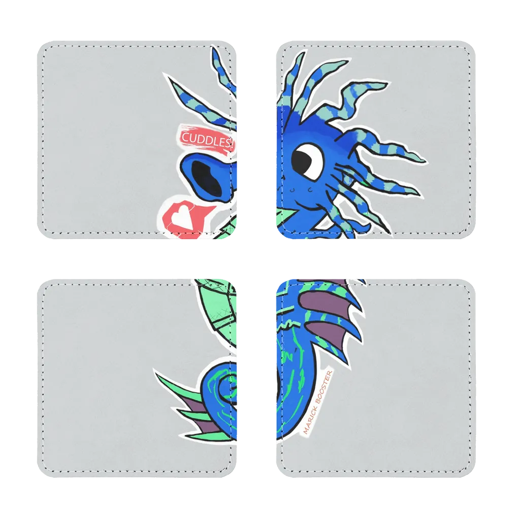 Seahorse Sublimation Coasters Pack of Four