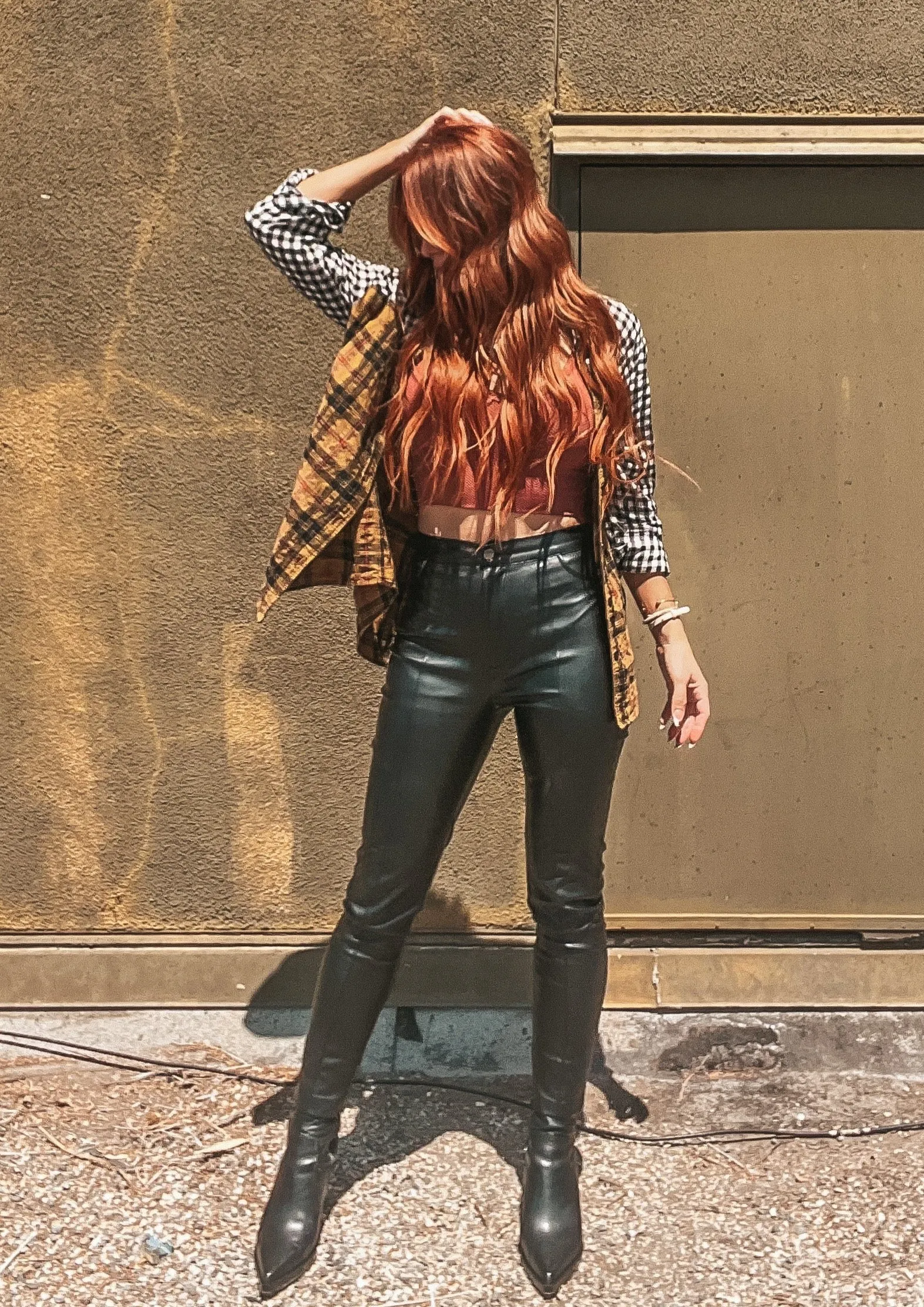 Social Climber Pu Skinny Pants