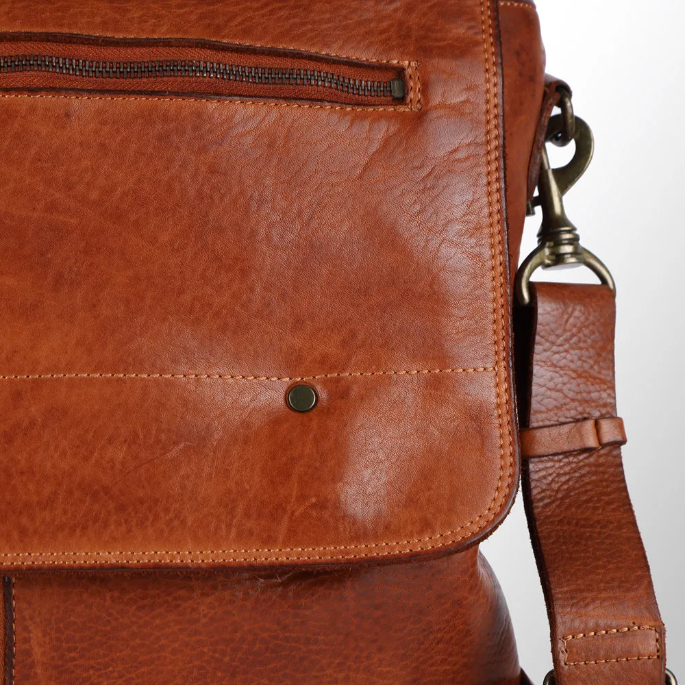 Spaghetti Western Swc408Tan Briefcase Vintage Handmade Drum Dyed Genuine European Cowhide Leather Women Bag Western Handbag Purse