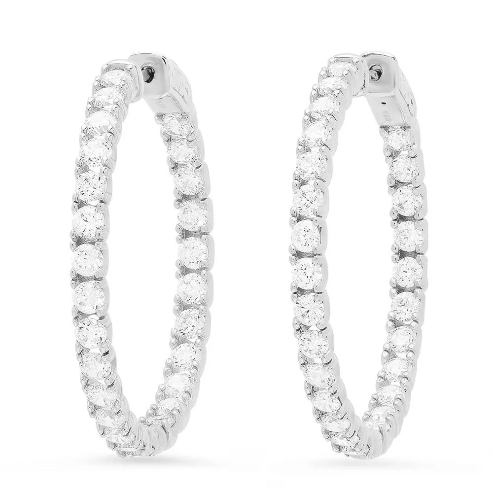 VIBRANT MEDIUM ROUND HOOPS, SILVER
