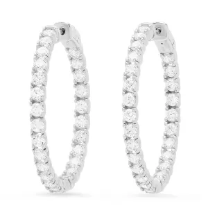 VIBRANT MEDIUM ROUND HOOPS, SILVER