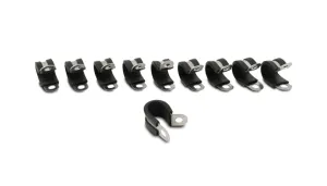 Vibrant Stainless Steel Cushion P-Clamp for 1.125" O.D. Hose - Pack of 10  - 17198