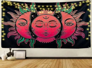 Vibrant Sun & Moon Tapestry