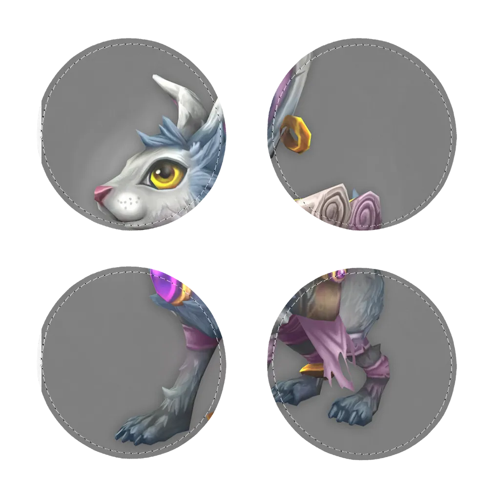 White Amara Sublimation Coasters Pack of Four