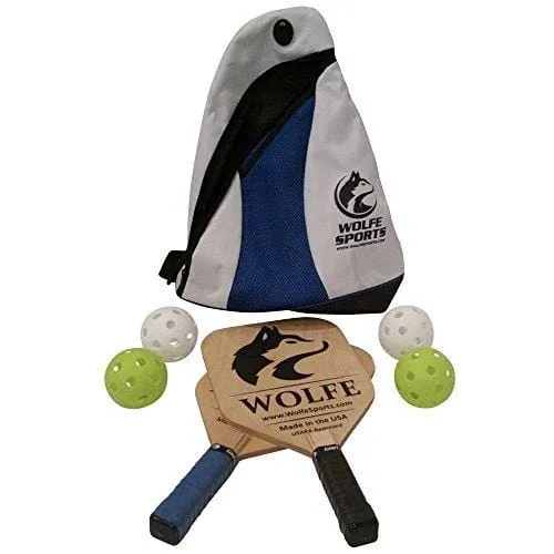 Wolfe Professional Pickleball Sling Bag - Crossbody Backpack For Women & Men - Zipper Pockets With Headphone Anti-Theft Wire Bag (Pink)